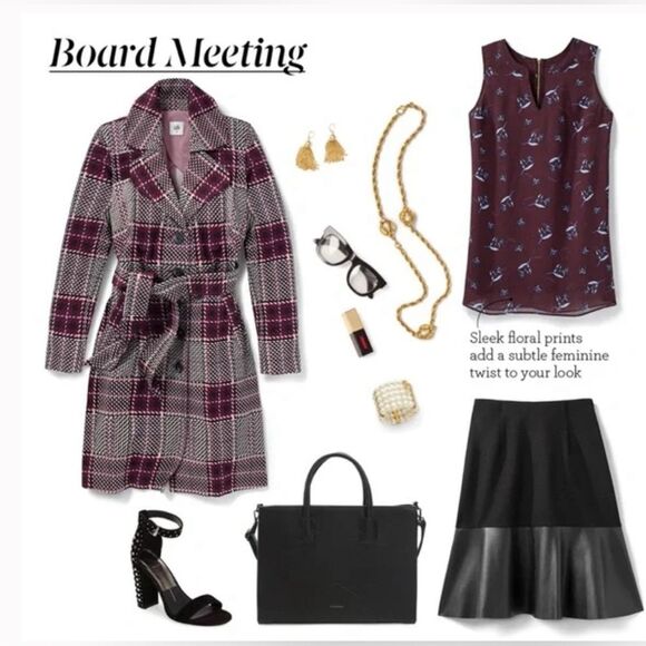 Cabi burgundy bouquet blouse size XS - Picture 6 of 10